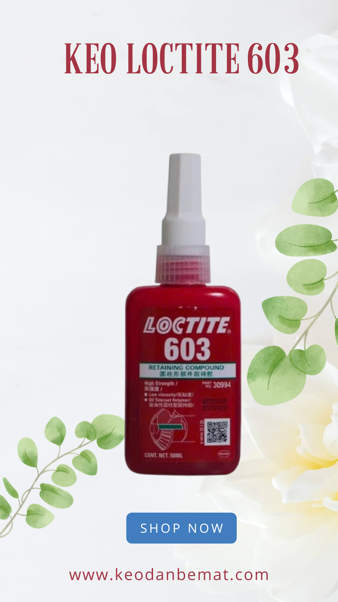 [Chính hãng] Keo dán khóa ren Loctite 603